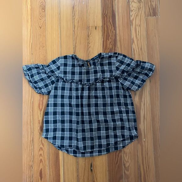Madewell Plaid Top - Picture 1 of 6
